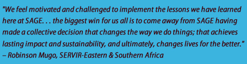 SAGE Quote from RCMRD's Robinson Mugo