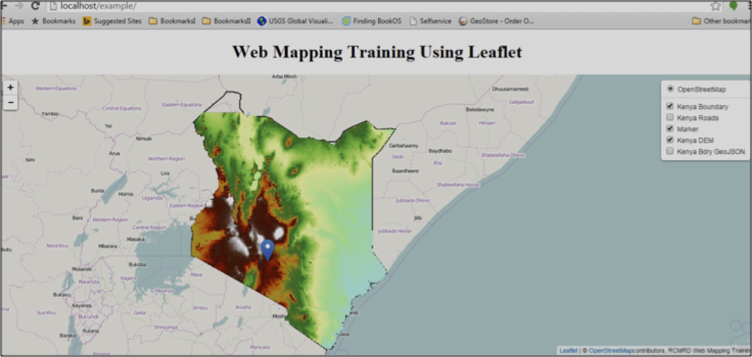 web mapping application screenshot