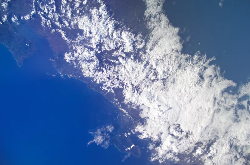 space station view of Costa Rica