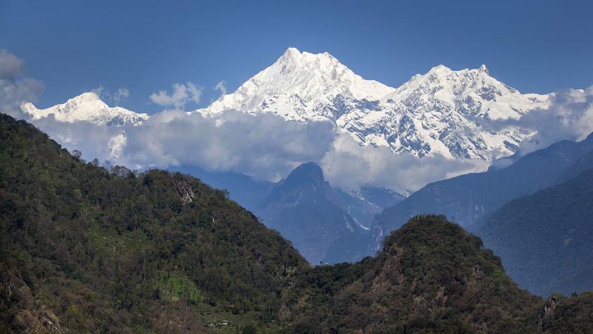a photo of Mt. Kanchenjunga in nepal with the forests below Photo: Jitendra Raj Bajracharya/ICIMOD